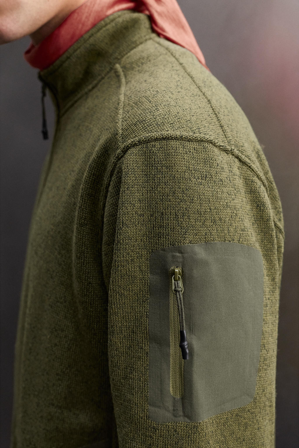 CONTRAST FLEECE KNIT CARDIGAN - Zara фото 5