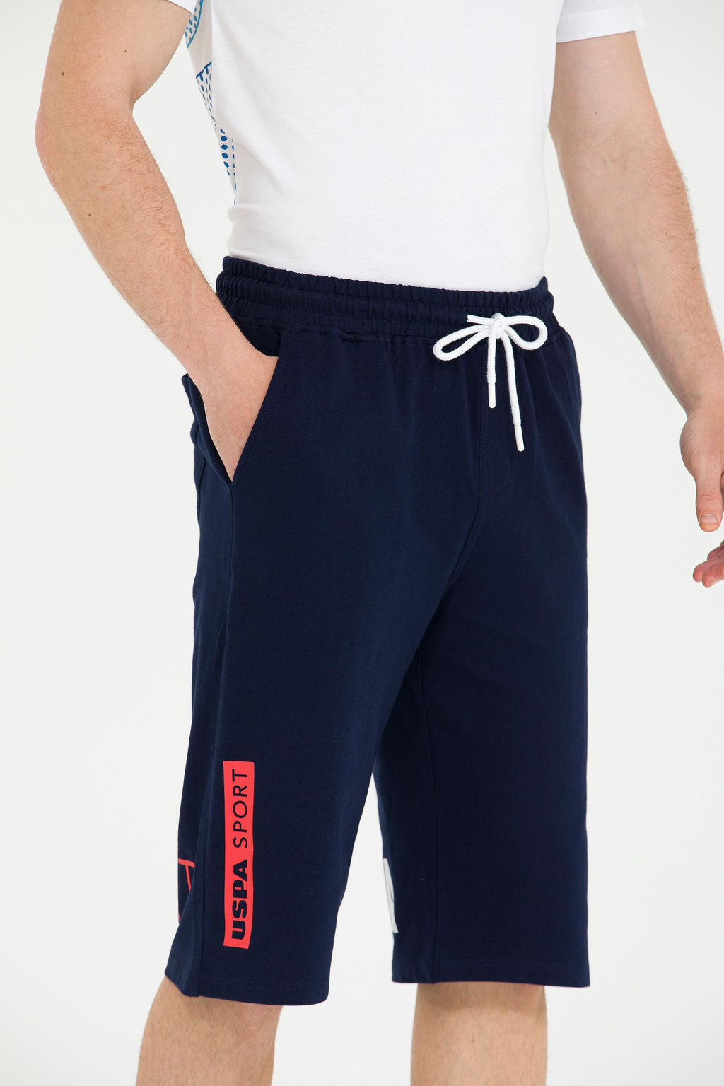 Мужские темно-синие вязаные шорты - U.s. polo assn фото 6