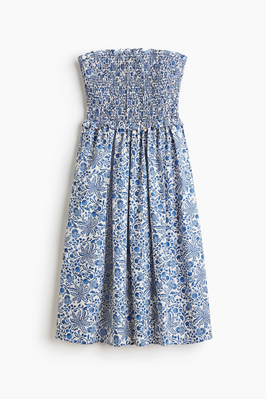 Vestido bandeau con cuerpo nido de abeja - H&m фото 2