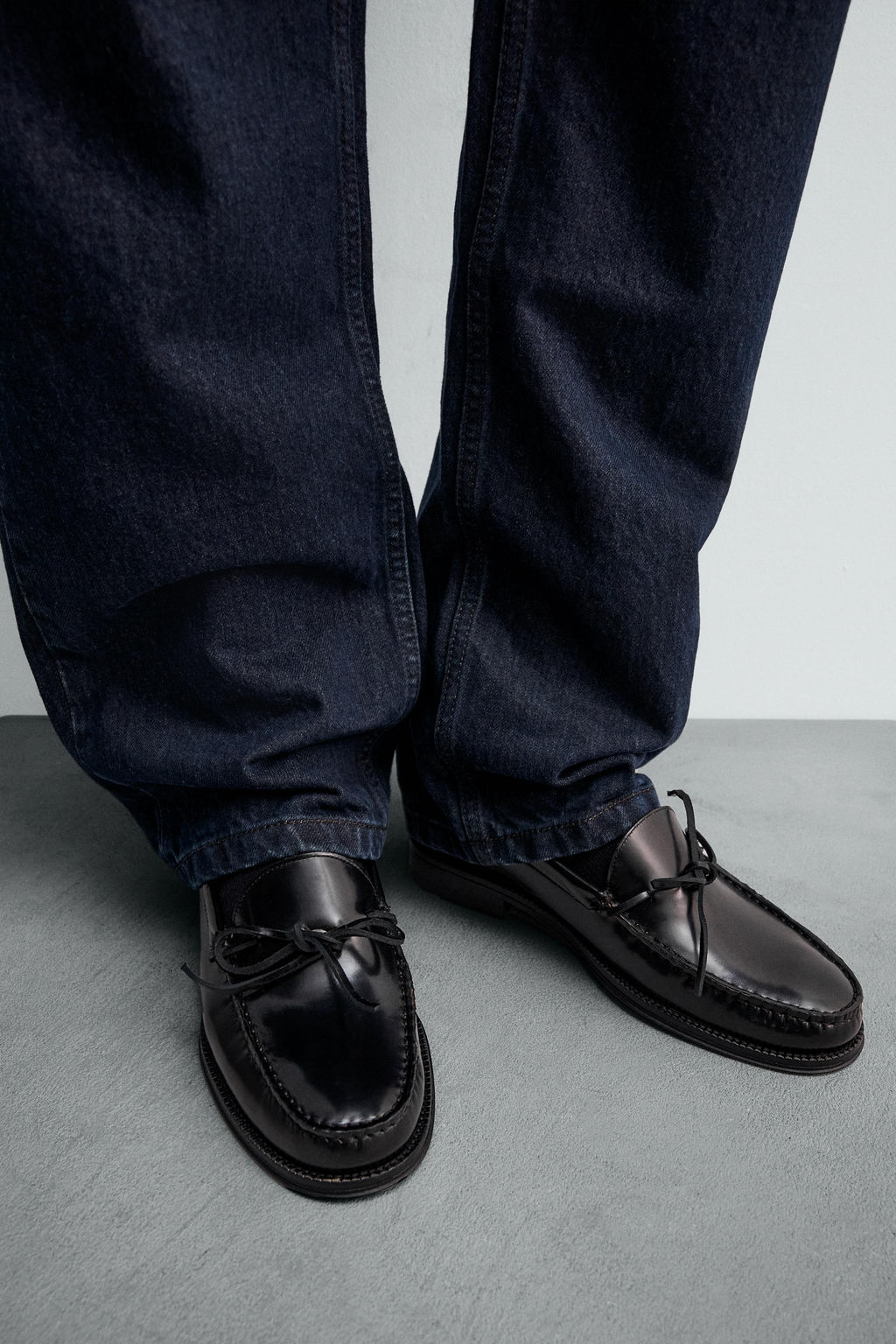LEATHER BOW LOAFERS - Zara фото 3