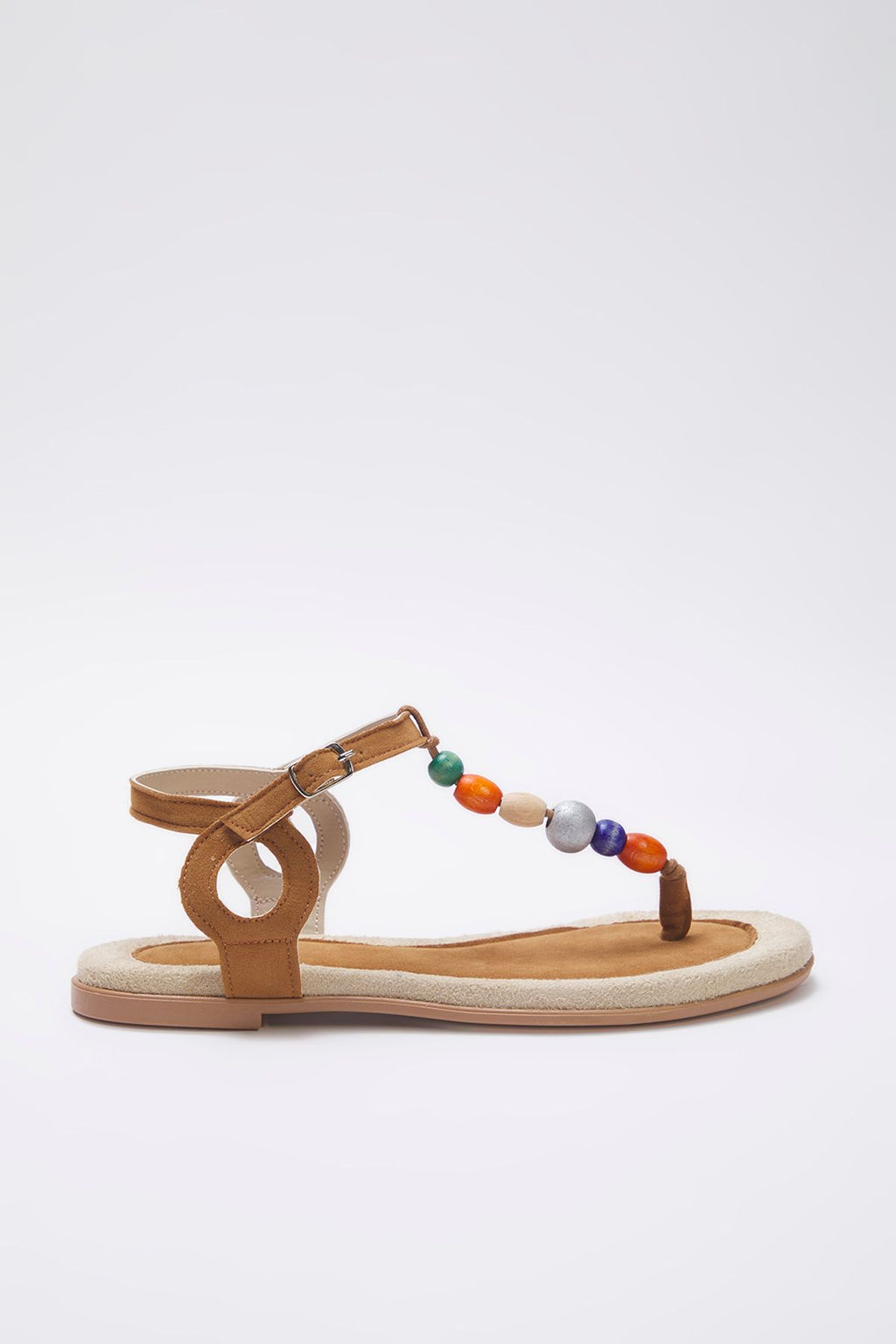 Trendyol Shoes Kahverengi Boncuk Detayl? Kad?n Parmak Aras? Sandalet TAKSS25SD00029 - Trendyolmilla фото 5