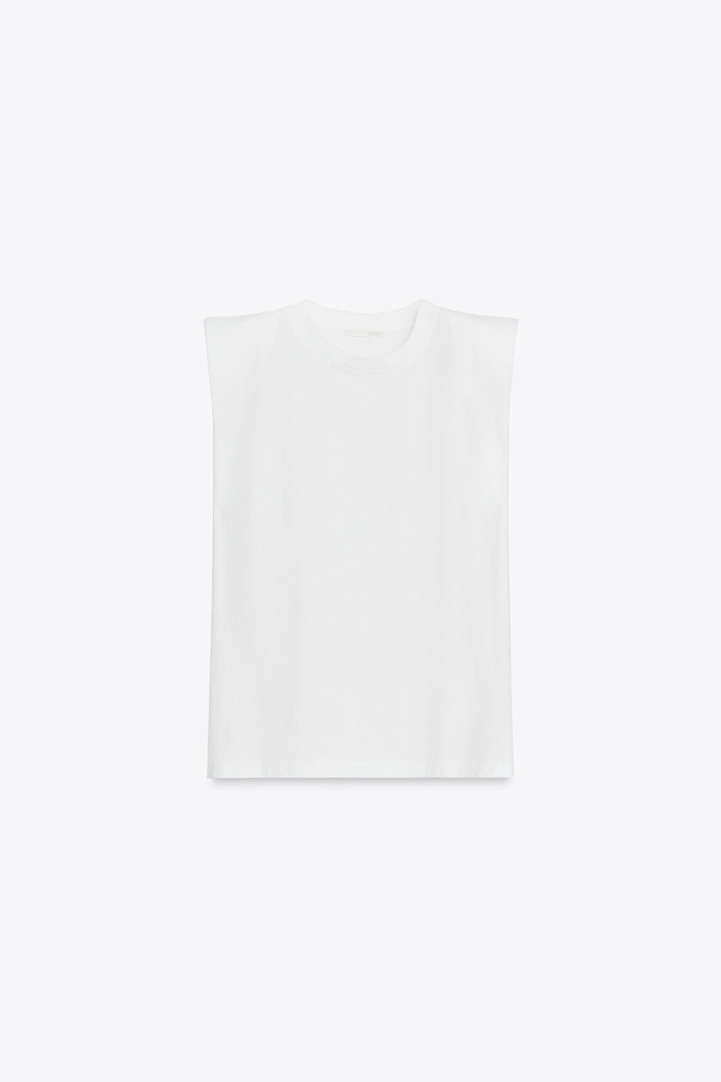 SLEEVELESS SHOULDER PAD T-SHIRT - Zara фото 14