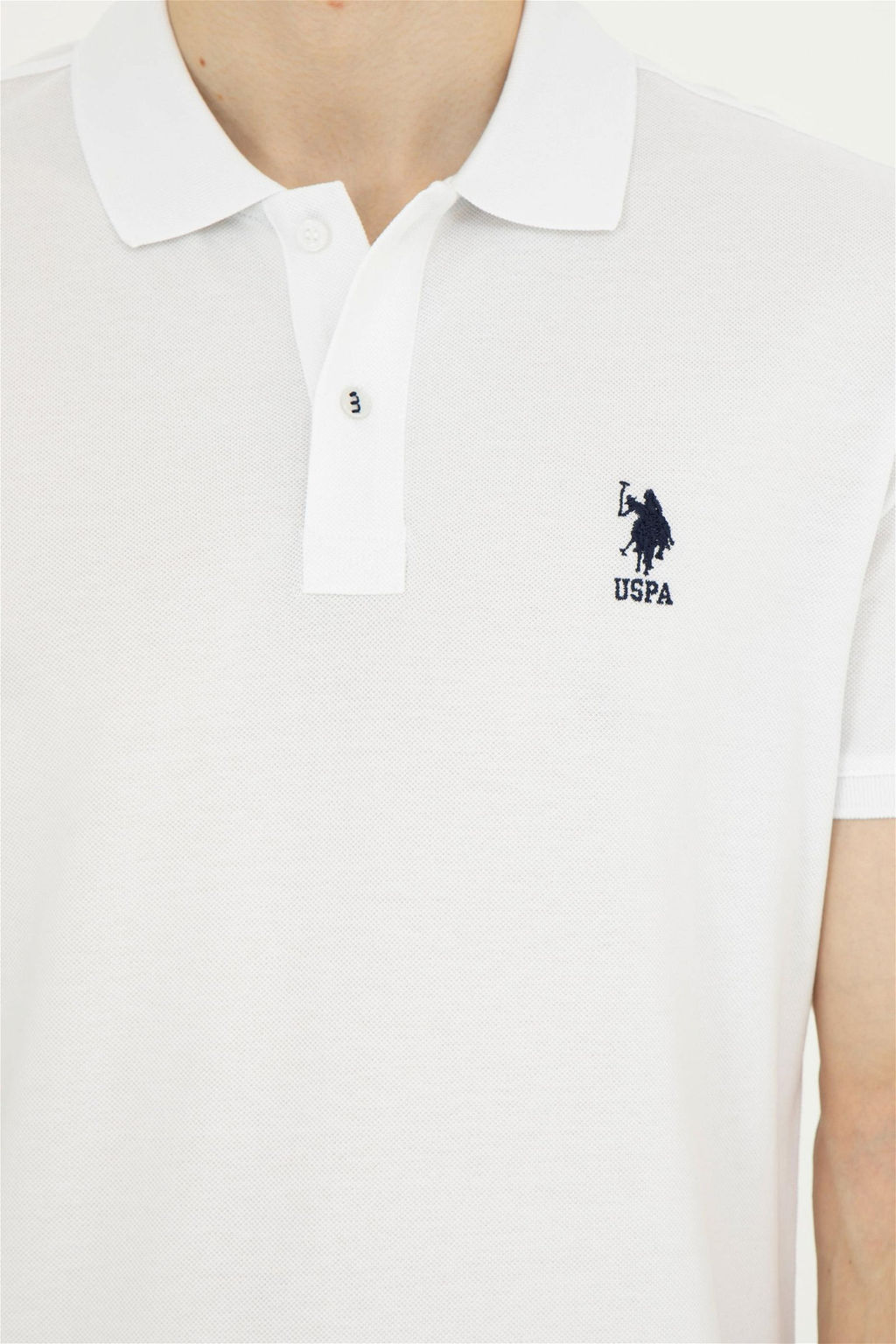 Мужская белая базовая футболка - U.s. polo assn фото 7
