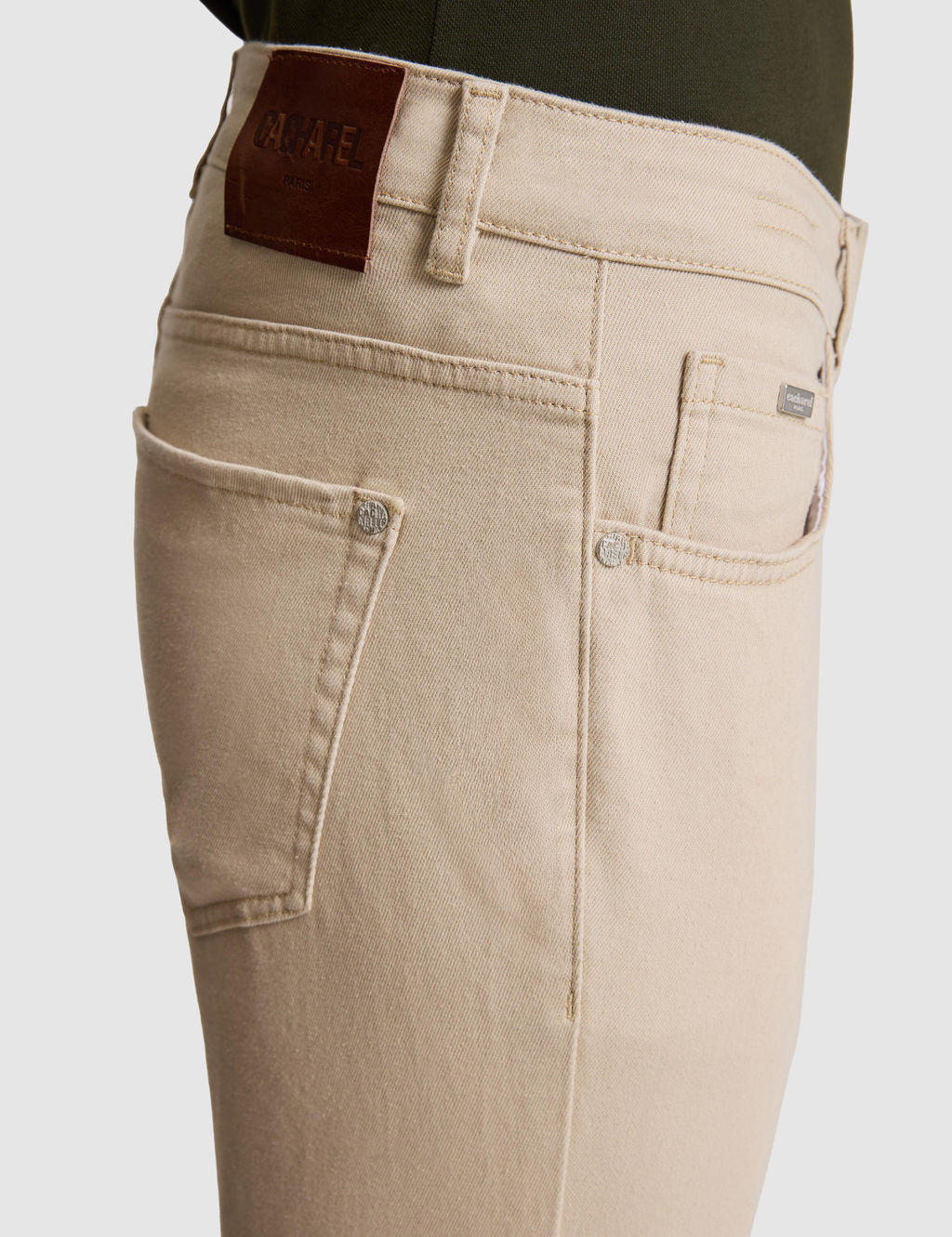 Bej Slim Fit Pamuk Kar___ml_ Jean Pantolon