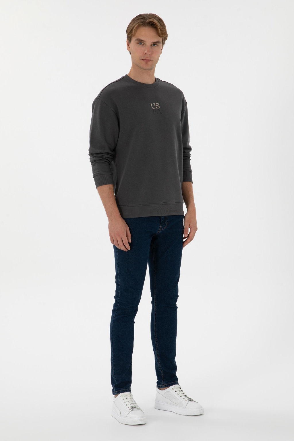 Erkek Antrasit Basic Sweatshirt Sepette S_rpriz _ndirim - U.s. polo assn фото 4