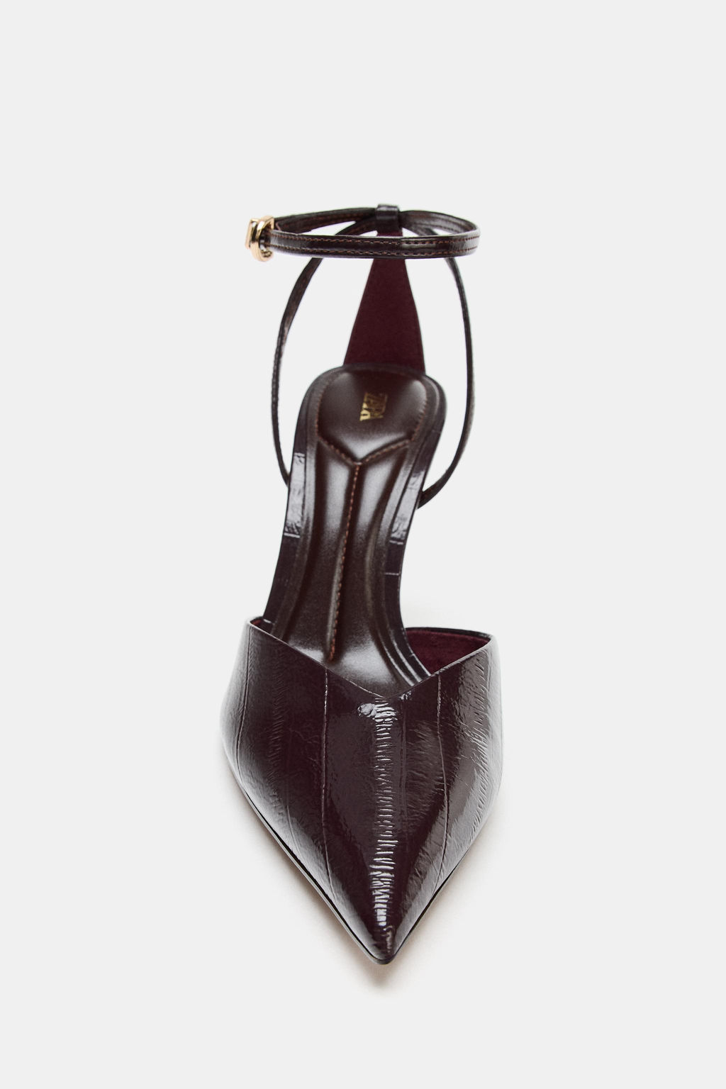 FAUX-PATENT SLINGBACK SHOES WITH STRAPS - Zara фото 6