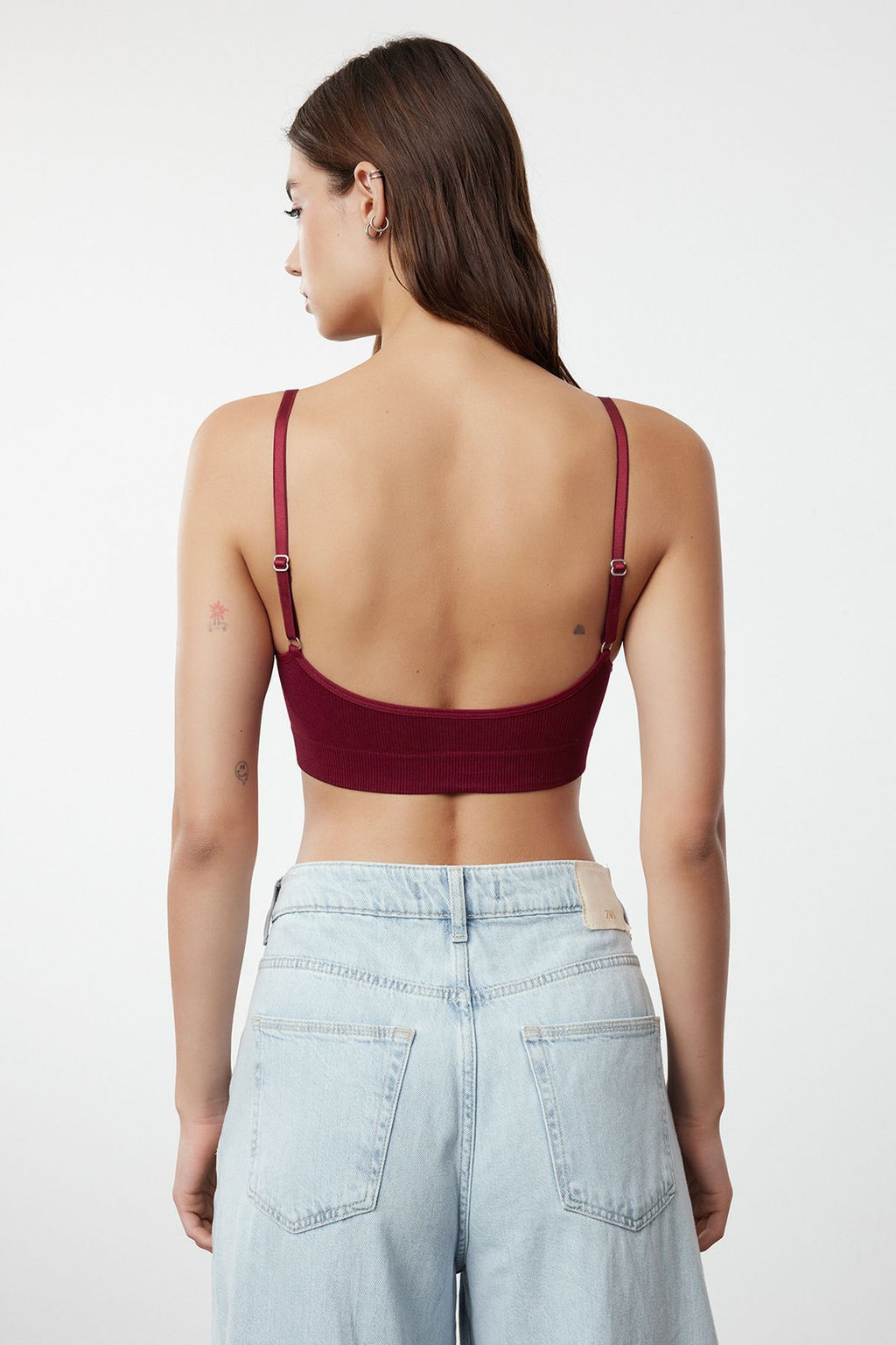 TRENDYOLMILLA Ekru Seamless/Dikissiz Ip Ask?l? Balensiz Kaps?z Bralette Orme Sutyen THMAW22SU0030 фото 35