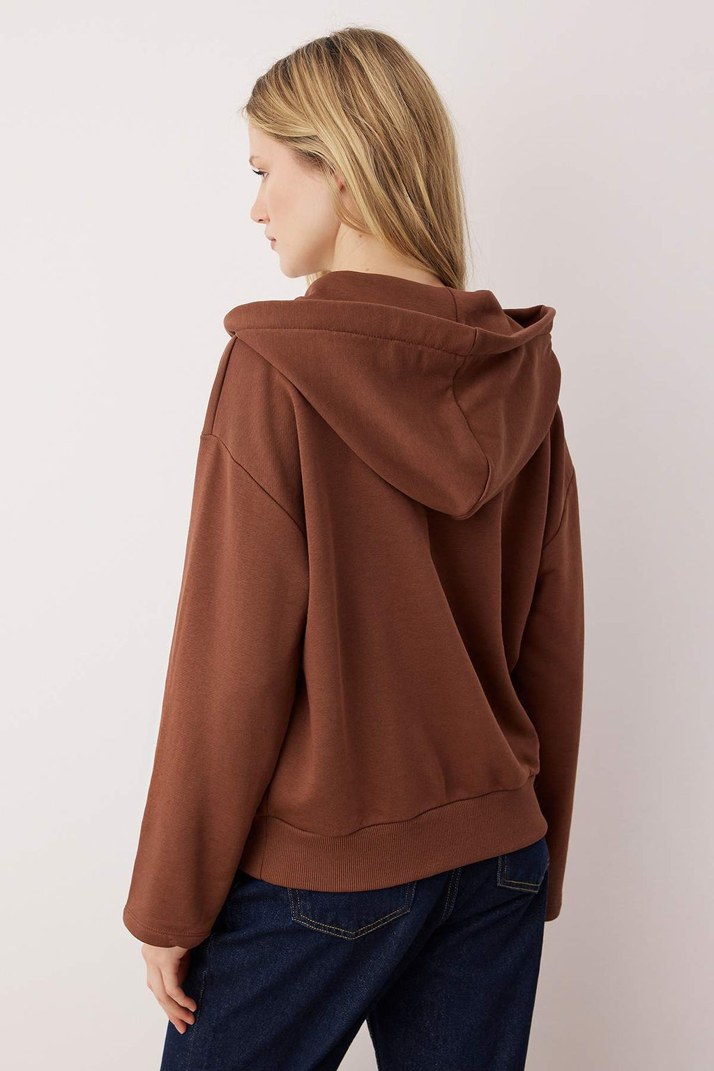 Lacivert Baglama Detayl? Oversize/Genis Kal?p Orme Sweatshirt TWOAW26SW00053 - Trendyolmilla фото 11