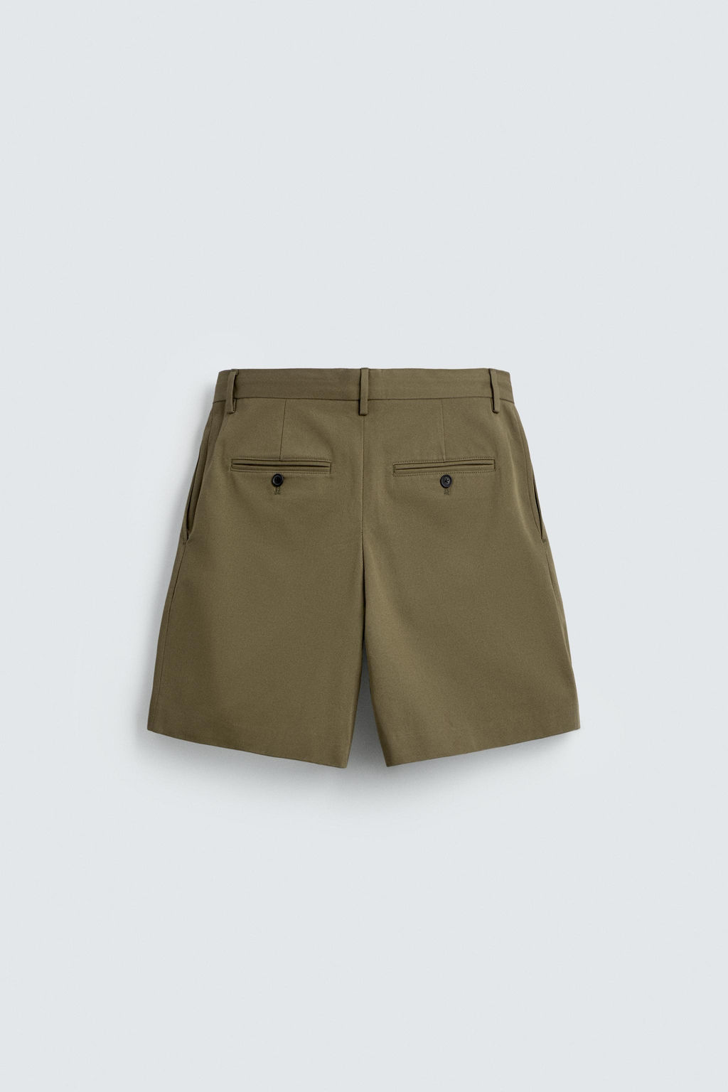 BERMUDA CORTA PLIEGUES AARON LEVINE X ZARA / KAKI OSCURO
