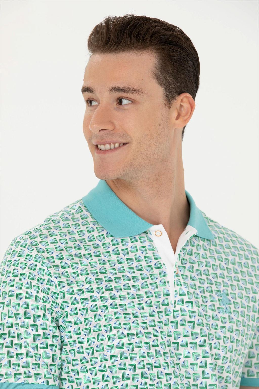 Мужская мятная футболка-поло - U.s. polo assn фото 2