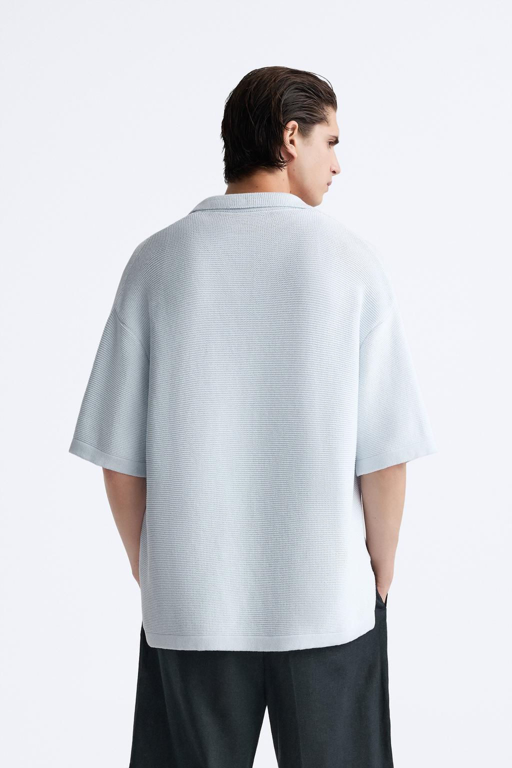 TEXTURED KNIT POLO SHIRT - Zara фото 3