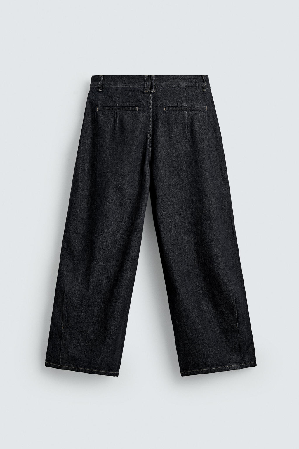 PLEATED WIDE-LEG JEANS - Zara фото 8