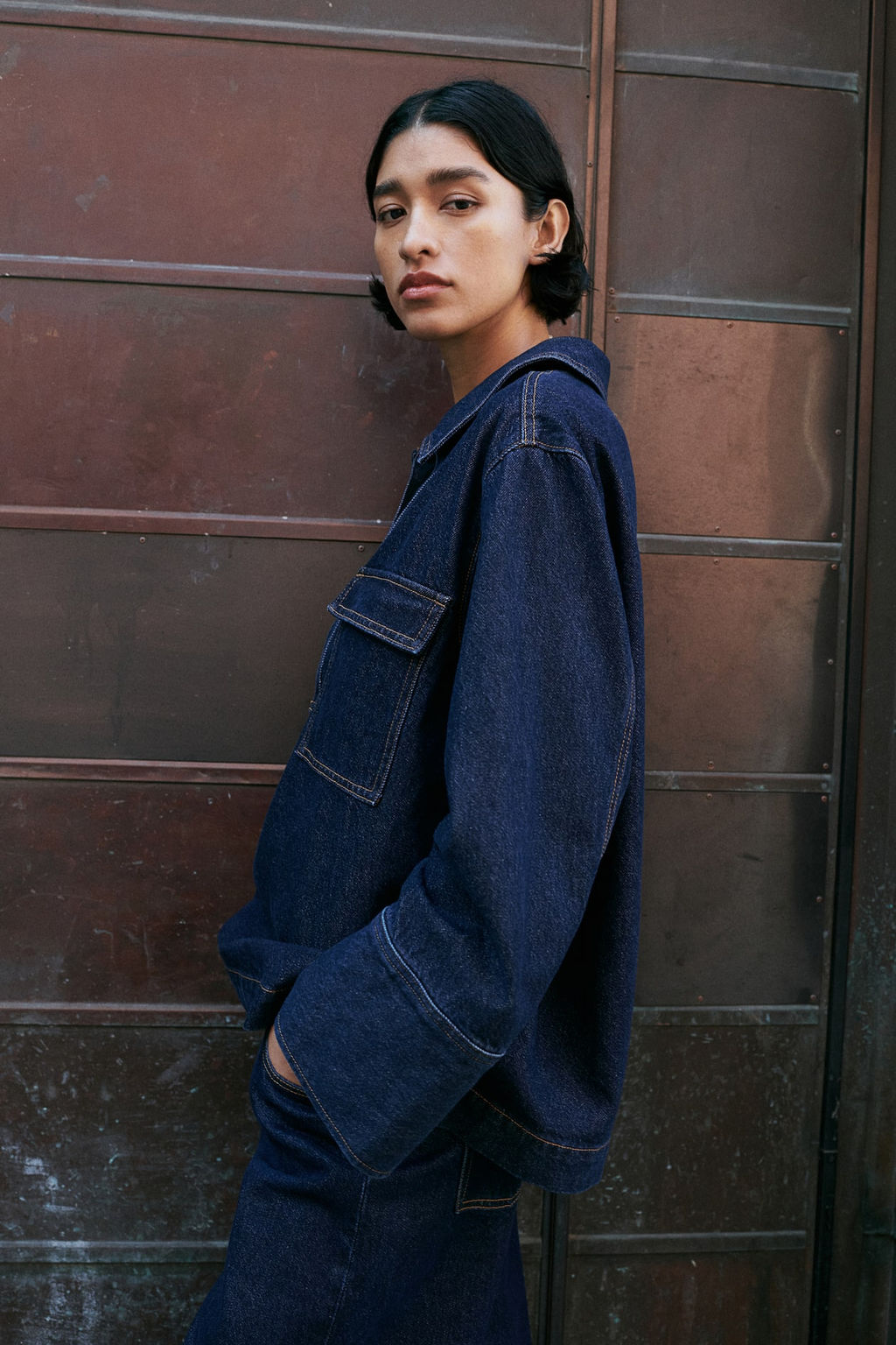 Camisa popover en denim - H&m фото 3