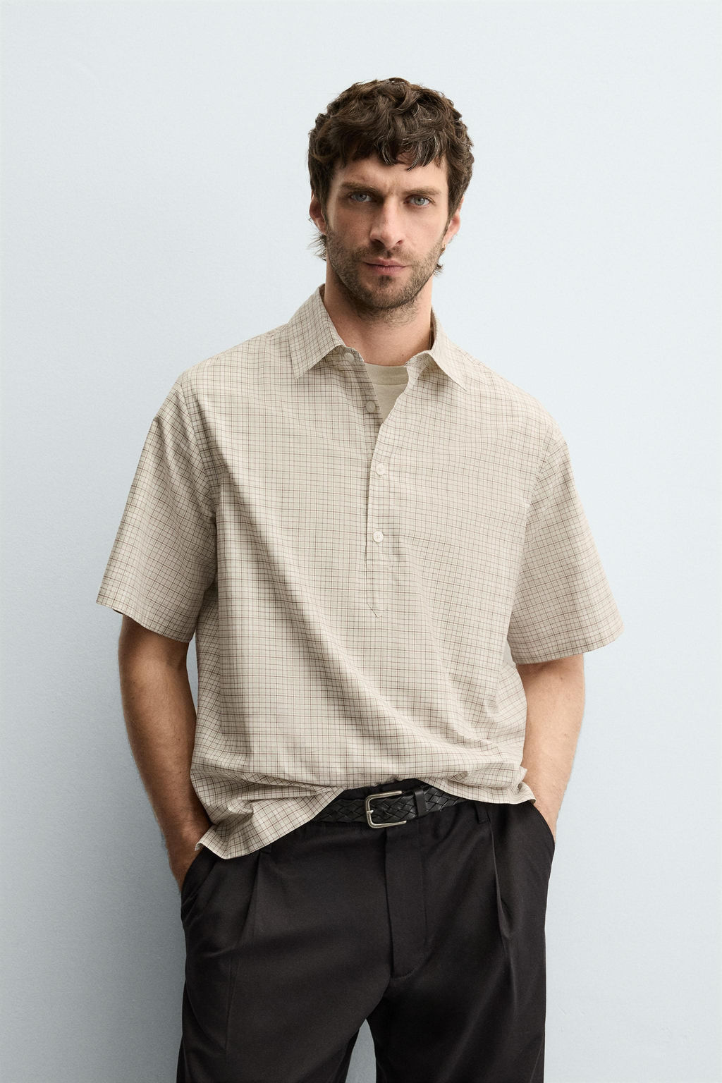 CHECK POLO SHIRT - Zara фото 2