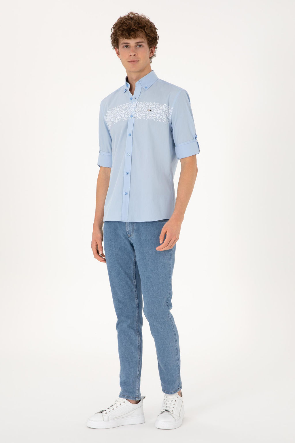 Erkek A__k Mavi Uzun Kollu G_mlek Sepette S_rpriz _ndirim - U.s. polo assn фото 4