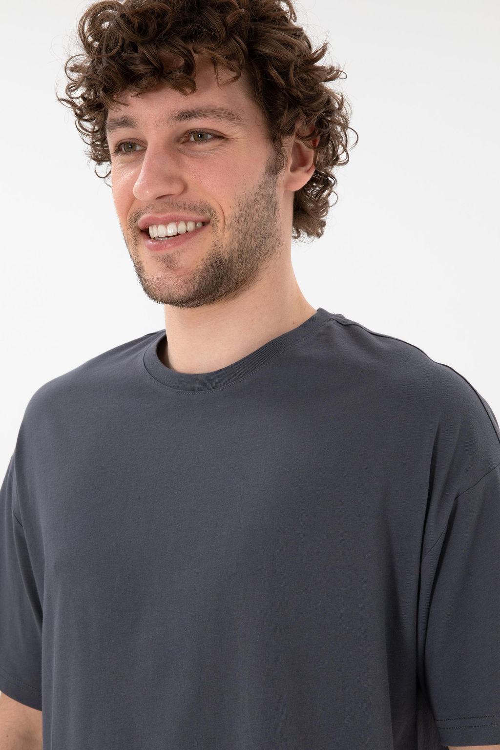 Erkek Oversize Fit Bisiklet Yaka Antrasit Ti__rt Sepette S_rpriz _ndirim - U.s. polo assn фото 3