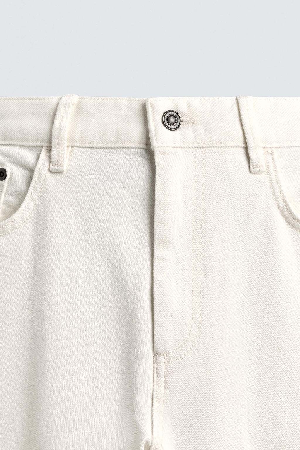 PANTAL?N STRAIGHT FIT TIRO BAJO / Blanco roto - Zara фото 9