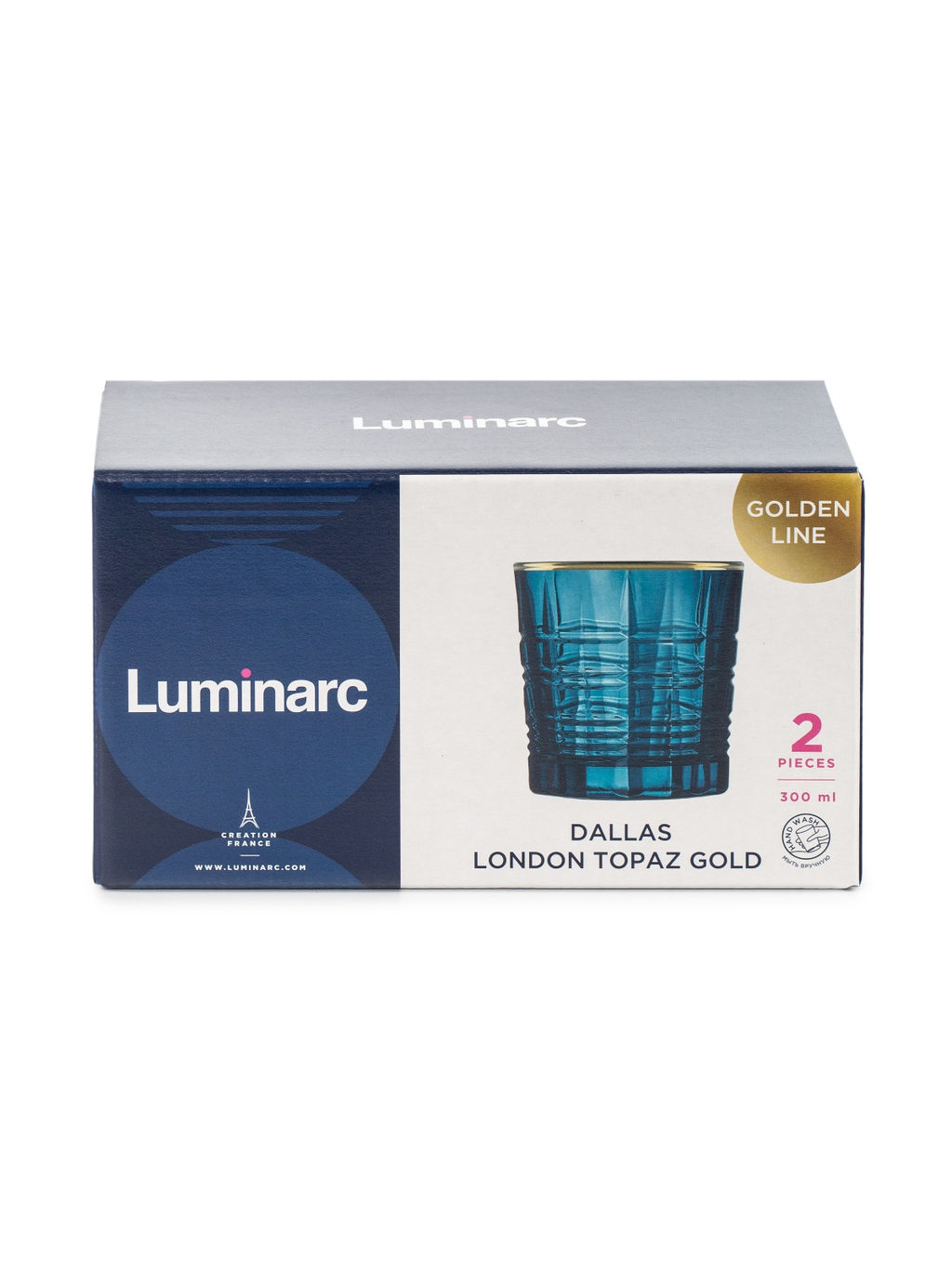 Стакан низкий ДАЛЛАС ЛОНДОН ТОПАЗ ГОЛД 2шт 300мл - Luminarc фото 2