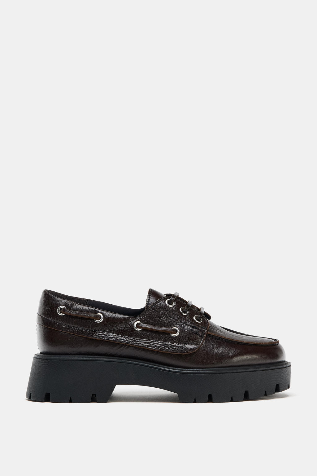 LEATHER PLATFORM LOAFERS - Zara фото 3