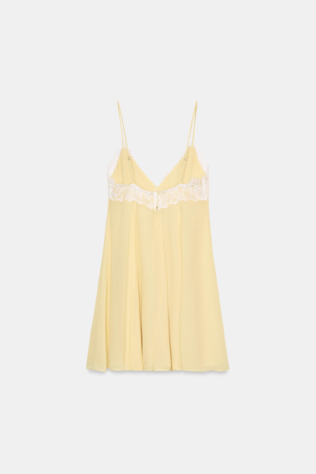 SHORT DRESS WITH CONTRAST LACE - Zara фото 13