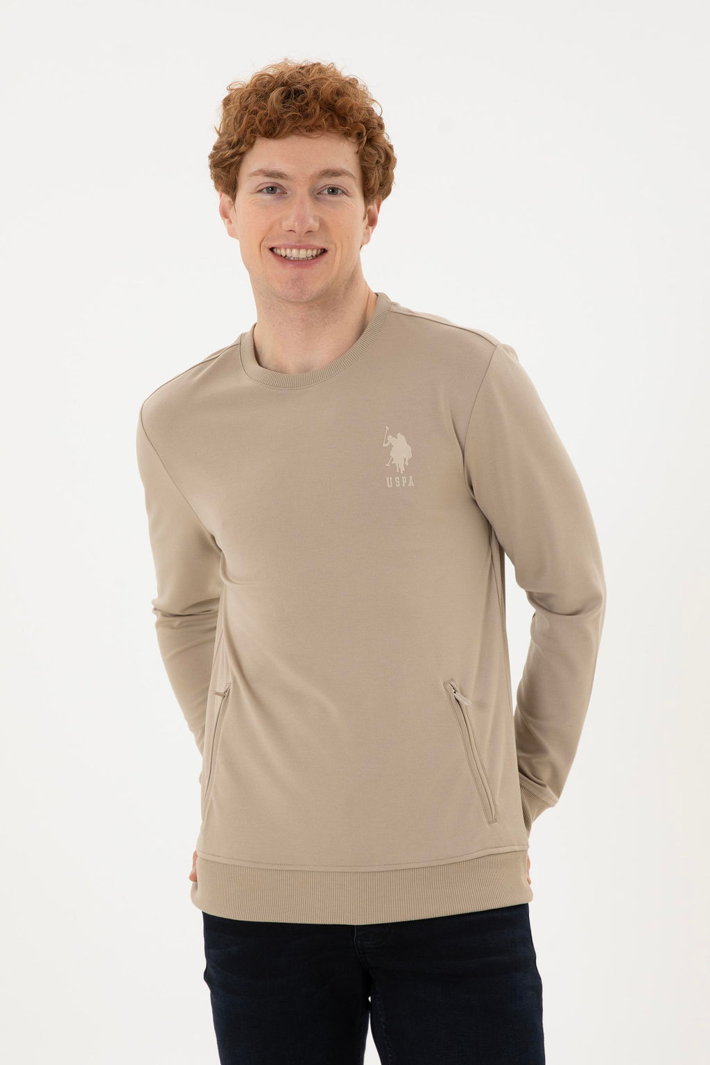 Мужской свитшот светло-хаки - U.s. polo assn фото 8