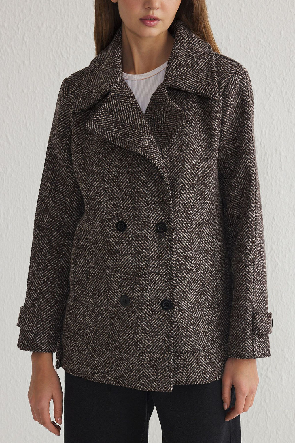 Trendyolmilla Kahverengi Oversize Genis Kesim K?rc?ll? Kase Kaban TWOAW24KB00176  фото 3