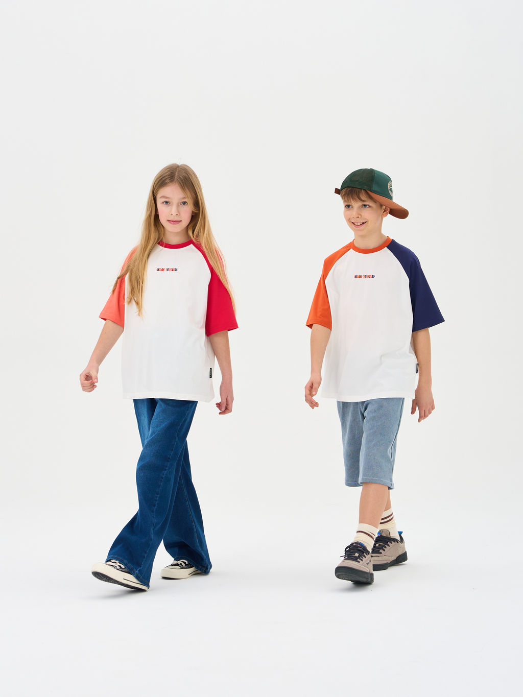 Футболка Колор блок Молоко/Шторм 7+ - Bungly фото 8