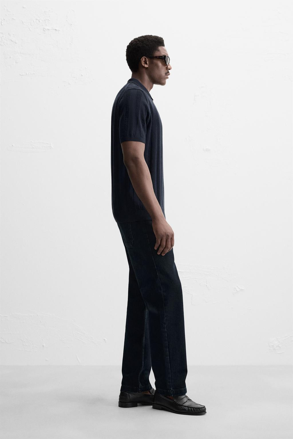 RIBBED KNIT POLO SHIRT - Zara фото 5