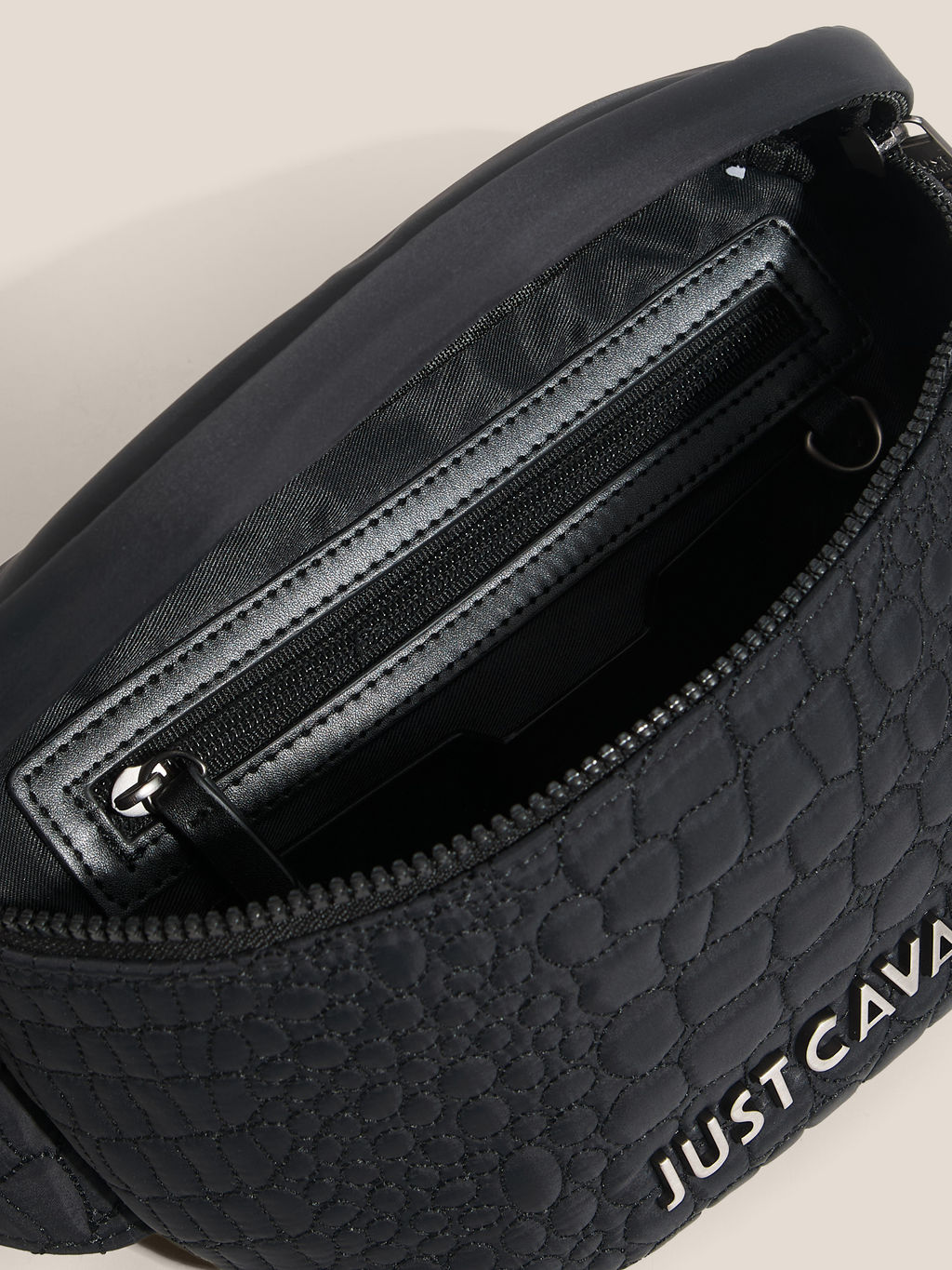 Мужская поясная сумка JUST CAVALLI JC INSTITUTIONAL LOGO Артикул 4415634, черный