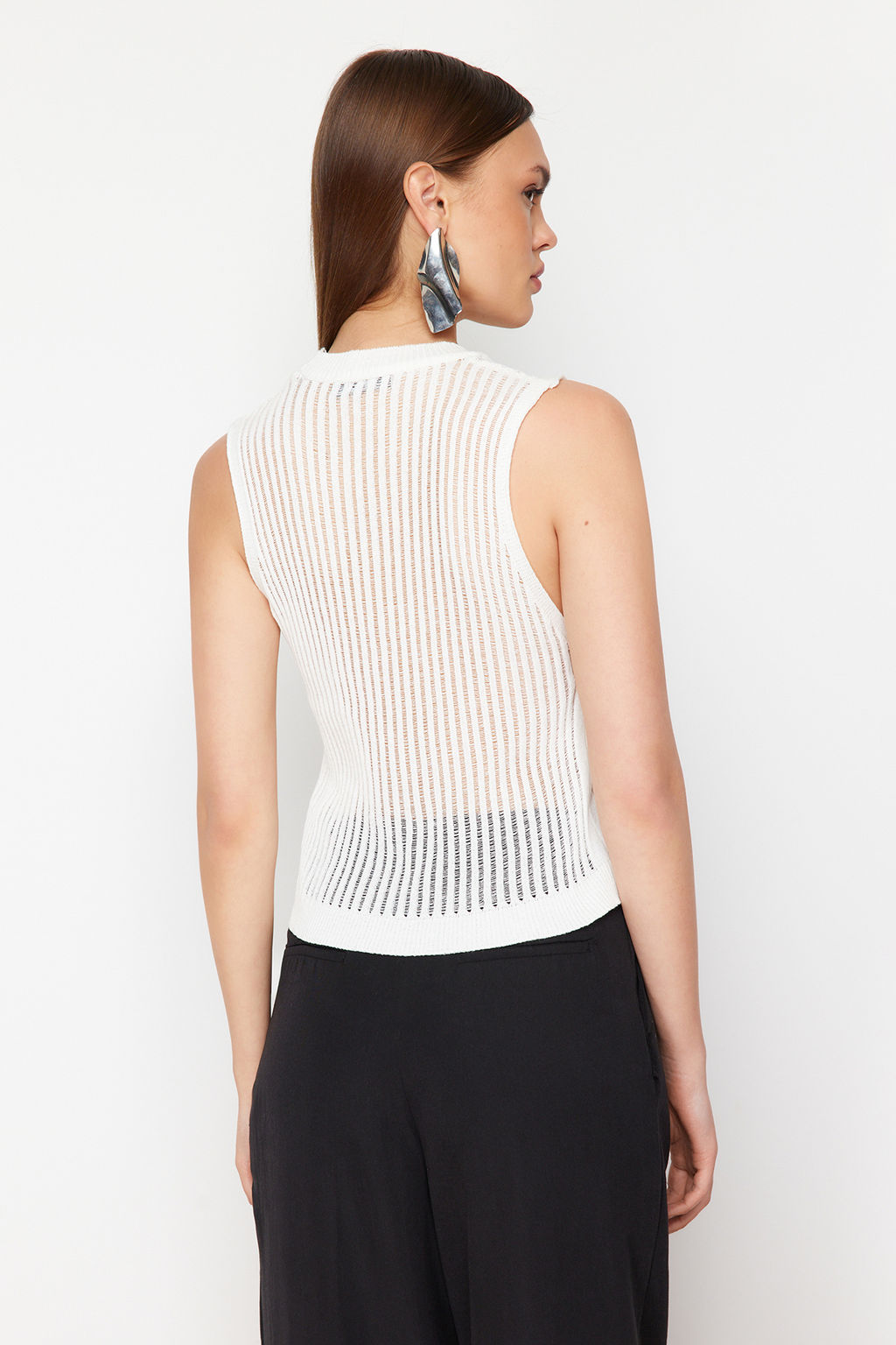 Tas Transparan Triko Bluz TWOSS24BZ00647 - Trendyolmilla фото 6