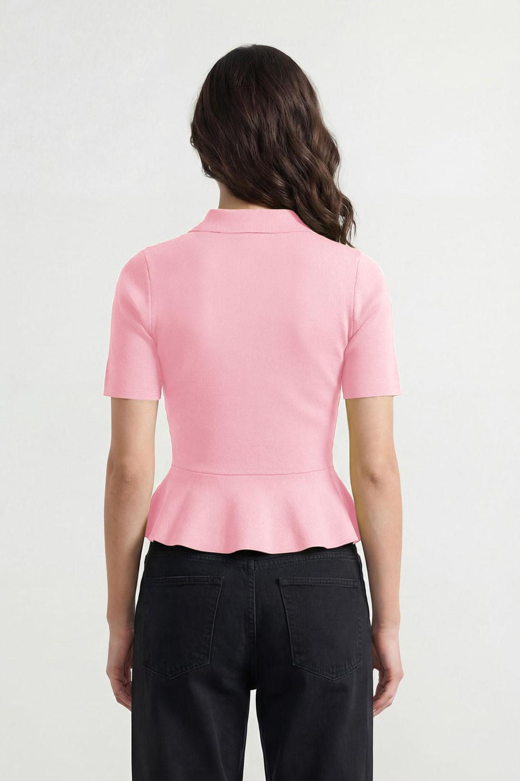 Murdum Peplum/Belden Oturmal? Dugme Detayl? Triko Bluz TWOSS26BZ00158 - Trendyolmilla фото 13