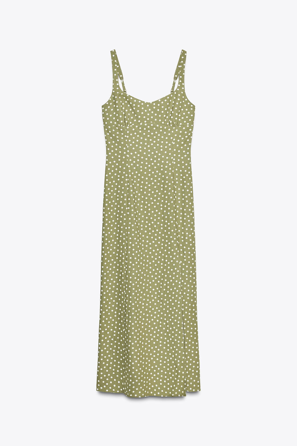 POLKA DOT LINEN BLEND MIDI DRESS - Zara фото 16