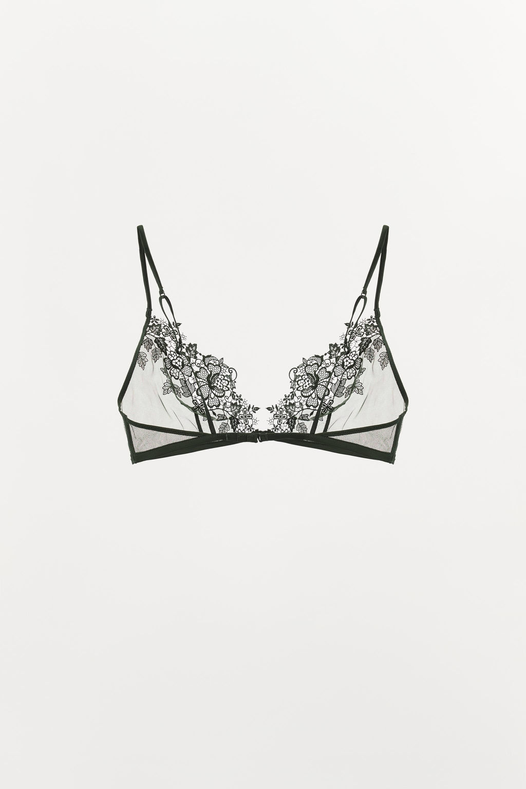 LACE MESH TRIANGLE BRA - Zara фото 3