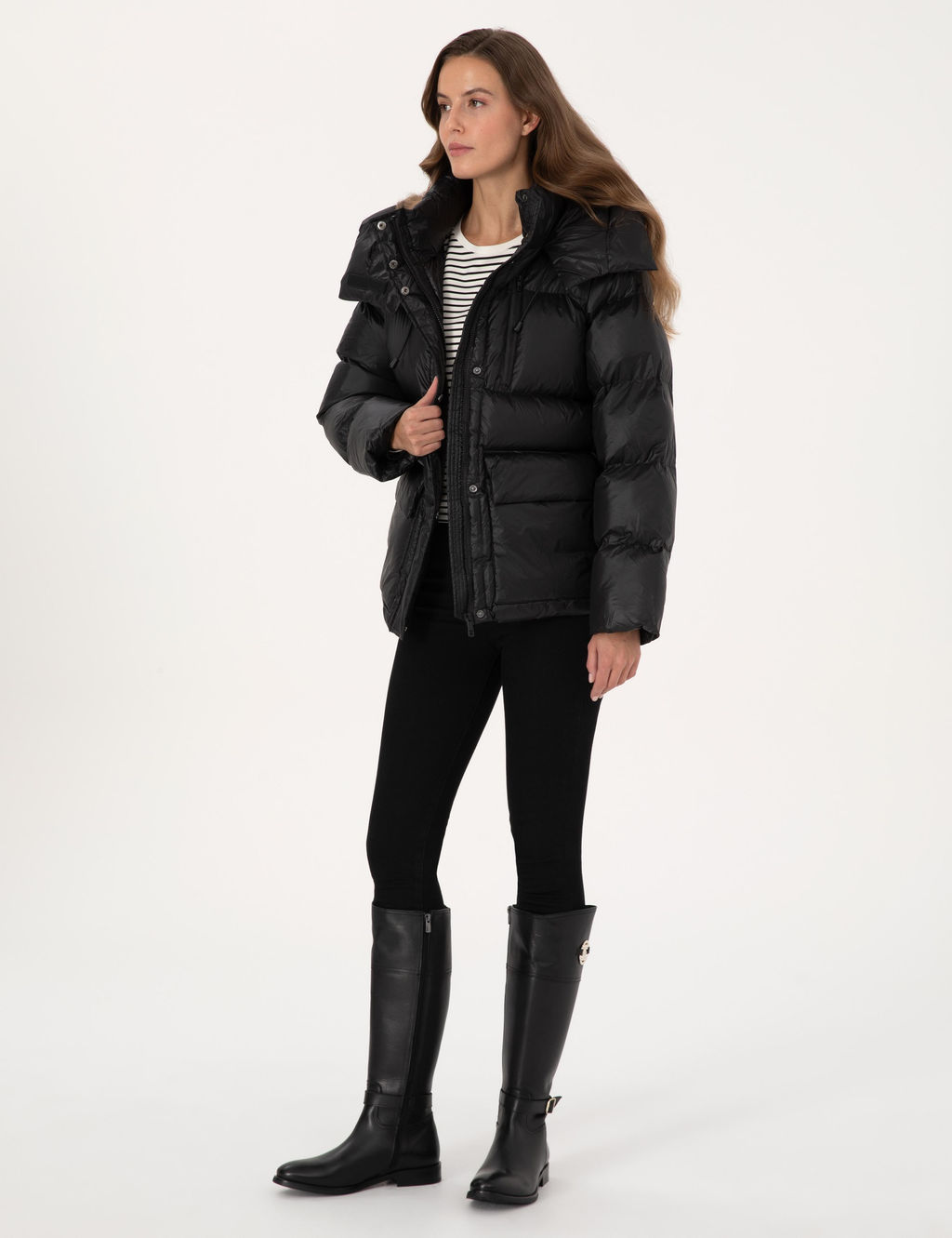 Siyah Oversize Mont - Pierre cardin фото 5