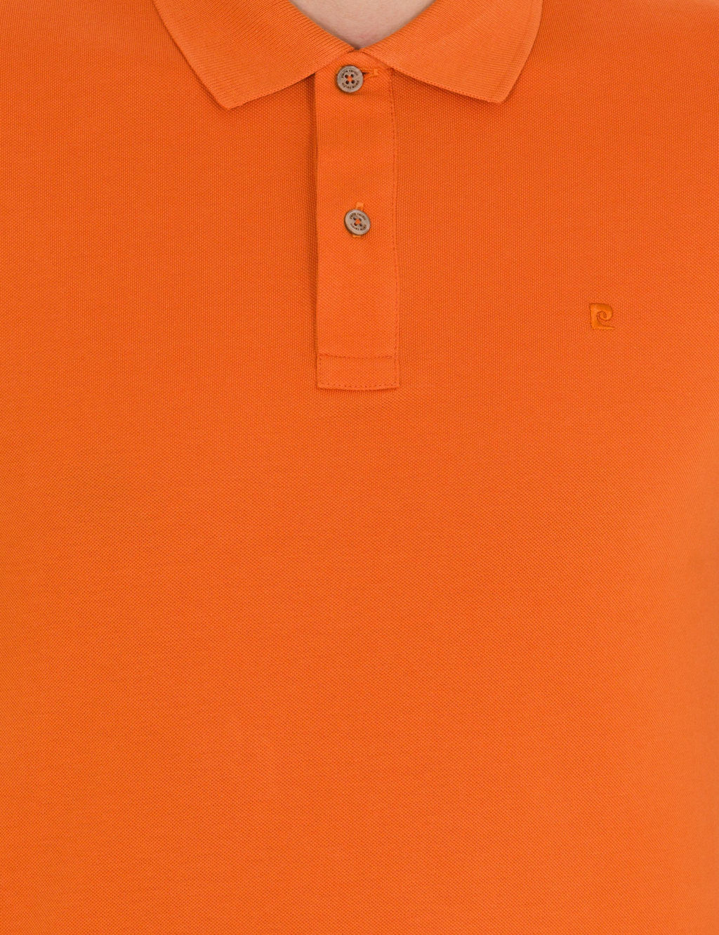 Turuncu Slim Fit Polo Yaka Basic Ti__rt