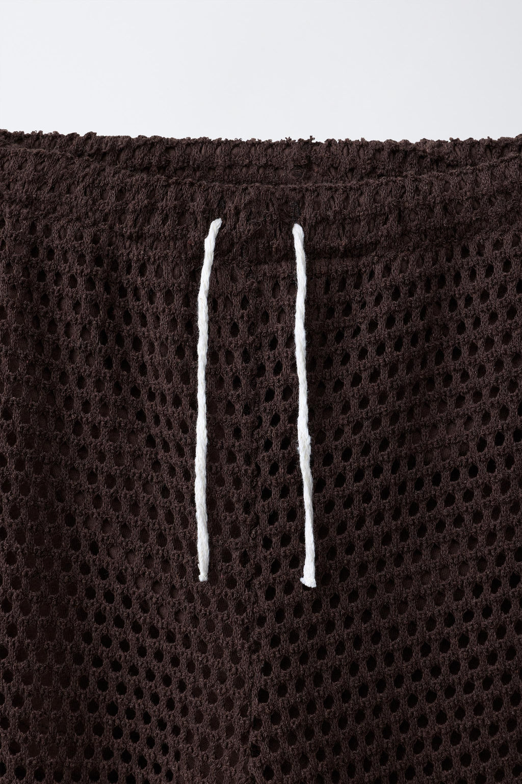 PANTAL?N WIDE LEG PUNTO CROCHET FLORES / Marr?n - Zara фото 3