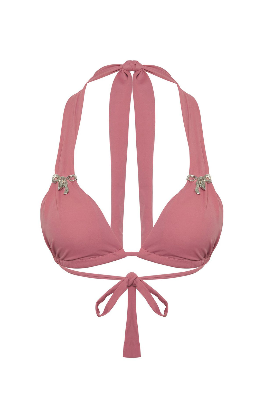 Trendyolmilla Siyah Ucgen Fiyonk Aksesuarl? Pretty Bikini Ustu TBESS25BU00037 фото 9