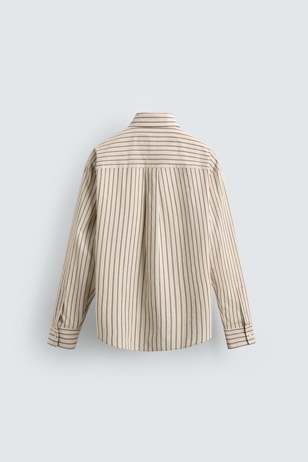 STRIPED SHIRT WITH CONTRAST TIE - Zara фото 8