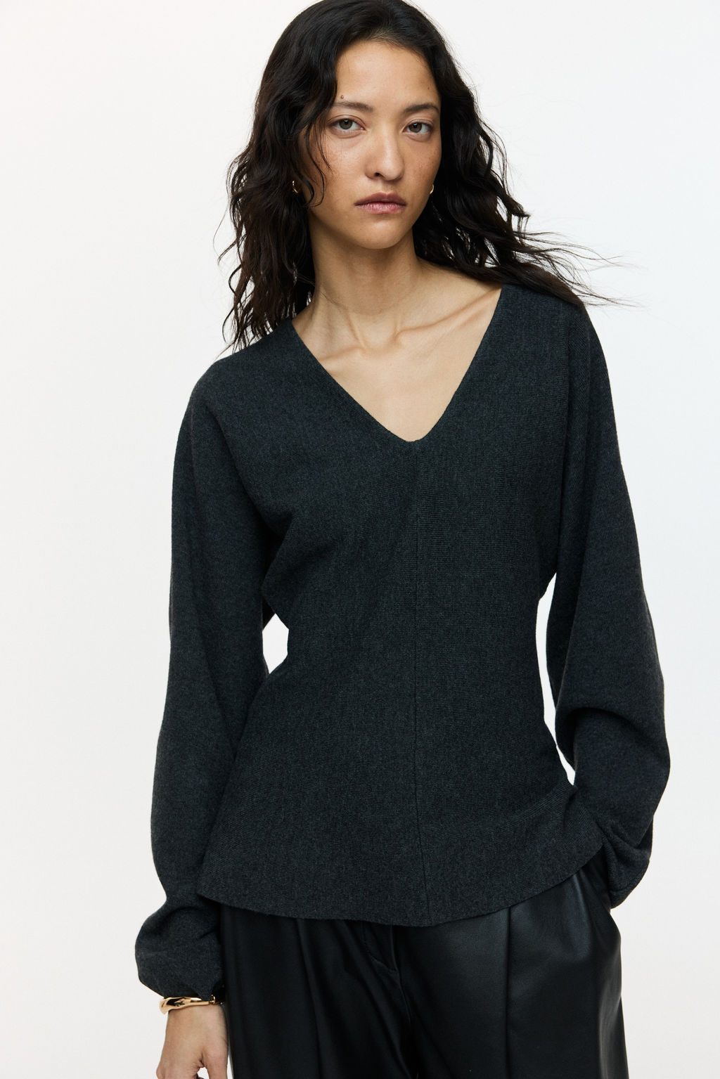 Top de punto con escote en V - H&m фото 5