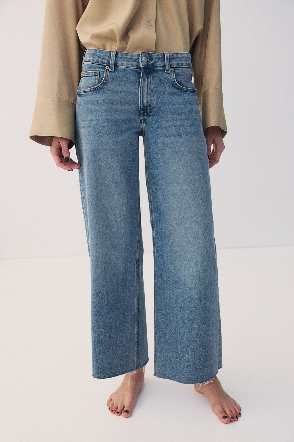 Wide High Ankle Jeans - H&m фото 3