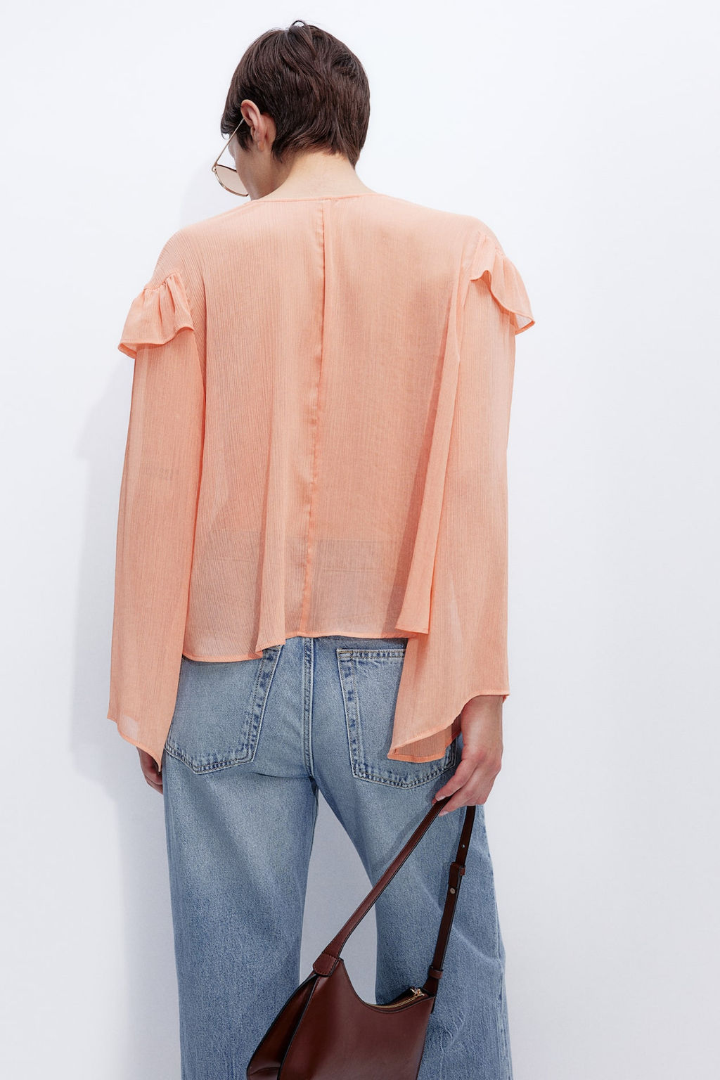 Blusa de volantes efecto arrugado - H&m фото 4