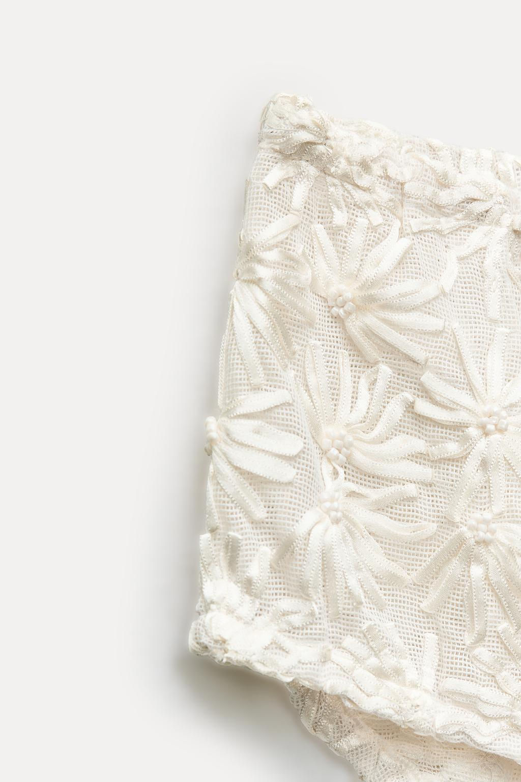 EMBROIDERED BEADED SHORTS - Zara фото 4