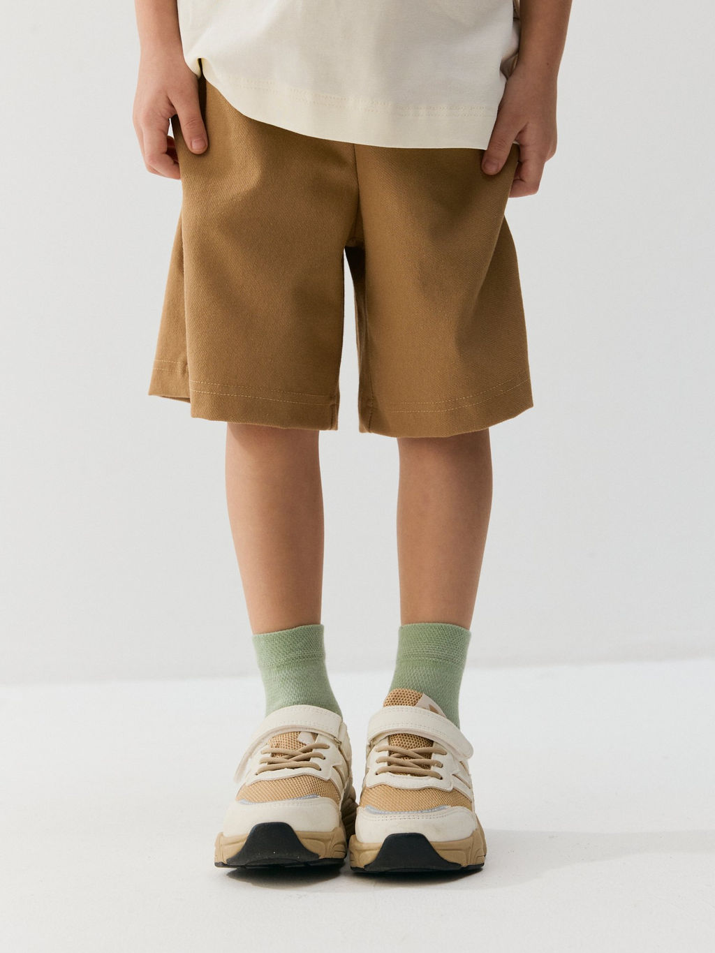 Шорты бермуды из джинскота Миндаль - Bungly фото 5