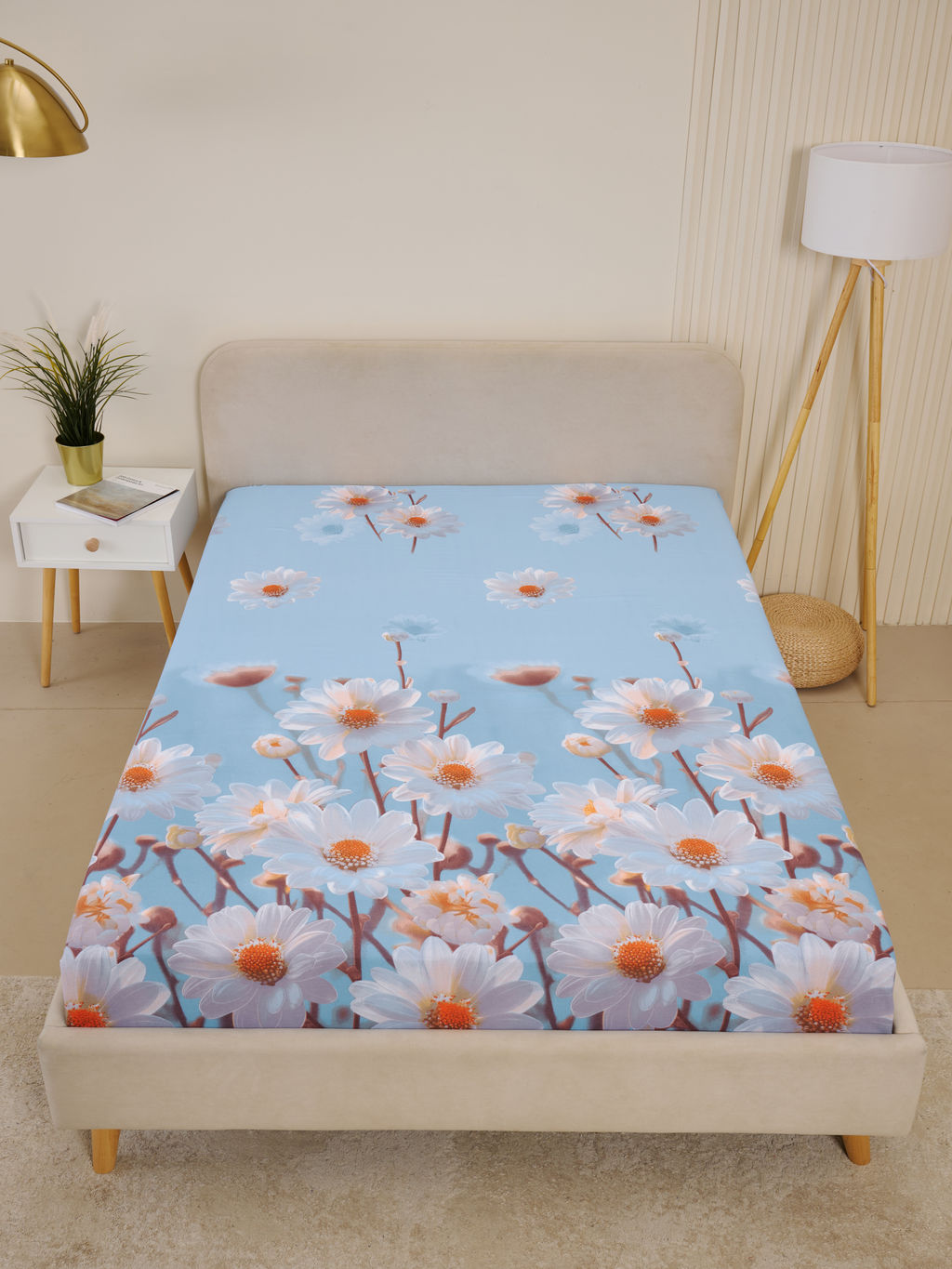 Простыня бязь люкс - Ромашки 150х215