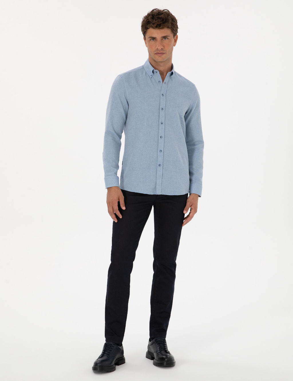 Mavi Slim Fit Uzun Kollu G_mlek - Pierre cardin фото 4
