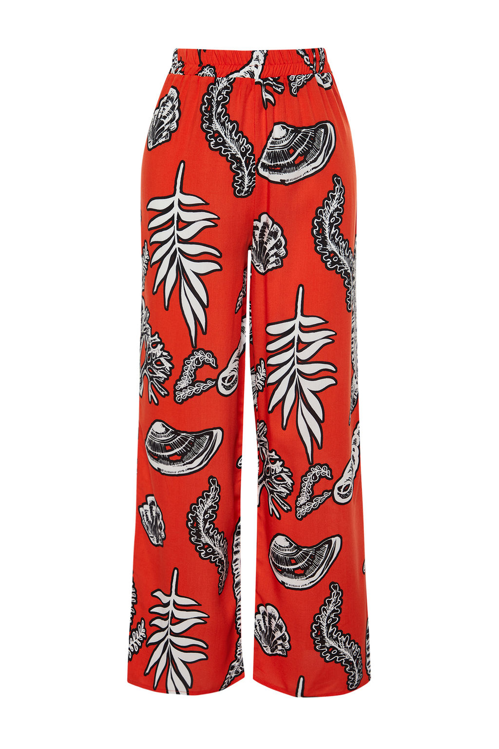 TRENDYOLMILLA Cicek Desenli Dokuma Plaj Pantolon TBESS24PL00021 фото 12