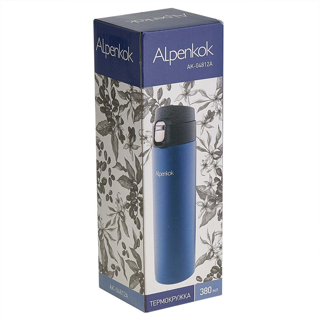 Термокружка вакуумная 380 мл, синий AK-04812А