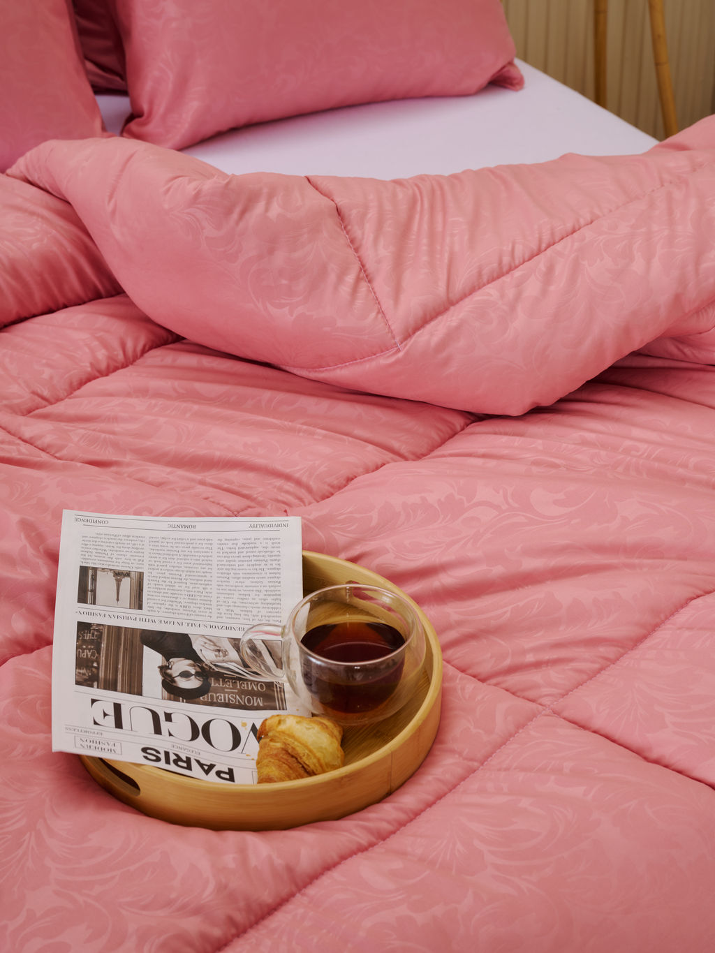 Одеяло всесезонное Микрофибра Узор - Розовое 220x240