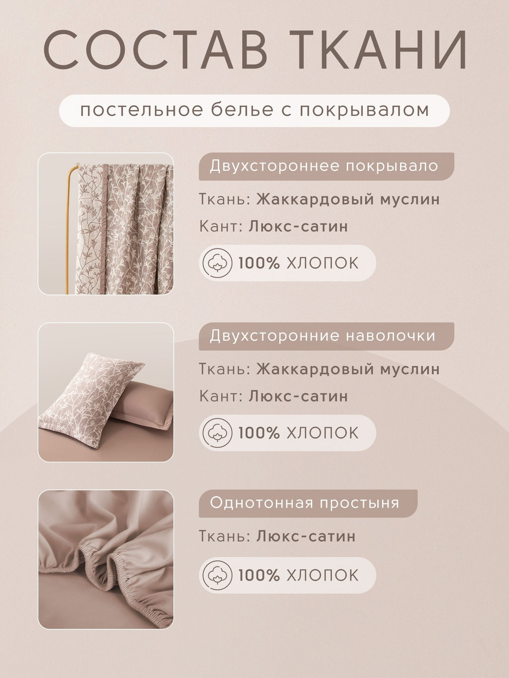 Комплект постельного белья на резинке Сатин Aurora Veil с Покрывалом AVR007 180*200*25;160*200*25;140*200*25 Евро - Ситрейд фото 5