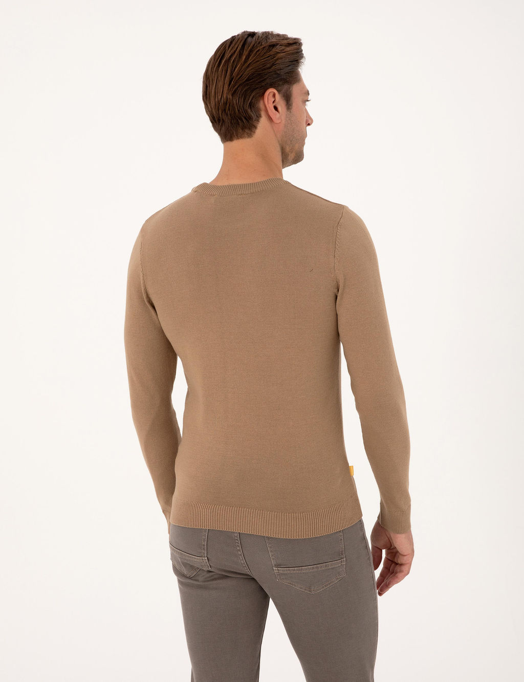 Camel Slim Fit Bisiklet Yaka Basic Triko Kazak - Pierre cardin фото 5